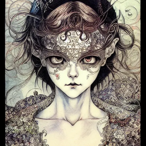 Prompt: prompt: Portrait painted in Salor Moon style drawn by Vania Zouravliov and Takato Yamamoto, inspired by Fables, intricate acrylic guache painting, high detail, sharp high detail, manga and anime 2000