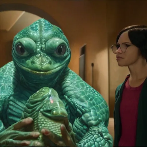 Image similar to frame from the movie pepe shape of water