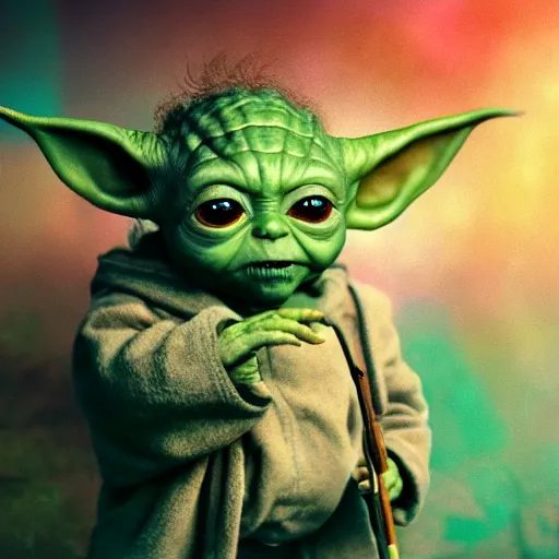 Prompt: Very very very very highly detailed epic central composition photo of baby Yoda as Smeagol face, intricate, happy colors, extremely detailed, digital painting, smooth, sharp focus, illustration, volumetric lighting, incredible art by Brooke Shaden, artstation, concept art, Octane render in Maya and Houdini