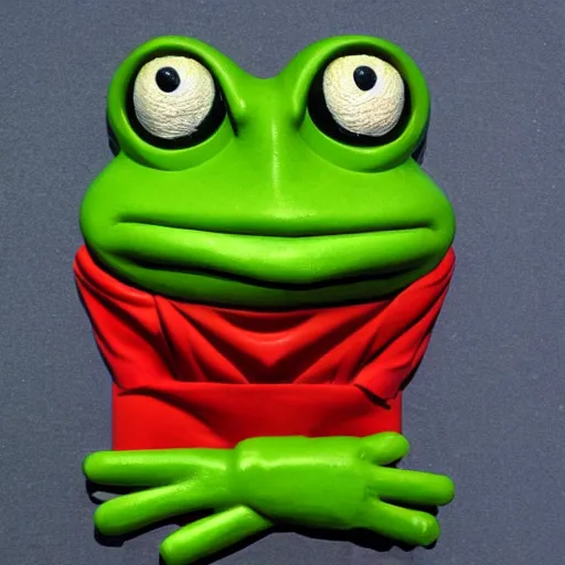 Image similar to pepe frog from the jim henson company