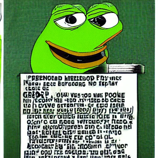 Image similar to pepe greentext