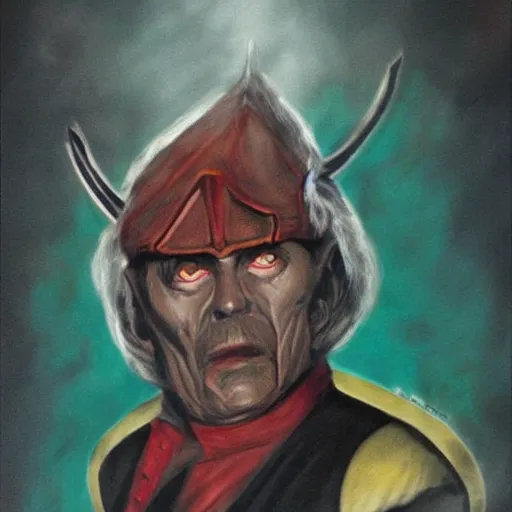 Image similar to captain sicko from star trek : deep space nine. realistic concept art painting,