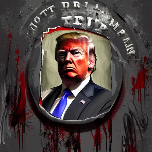 Image similar to portrait of FBI arresting Donald Trump, bloody, intricate, headshot, highly detailed, digital painting, concept art, sharp focus