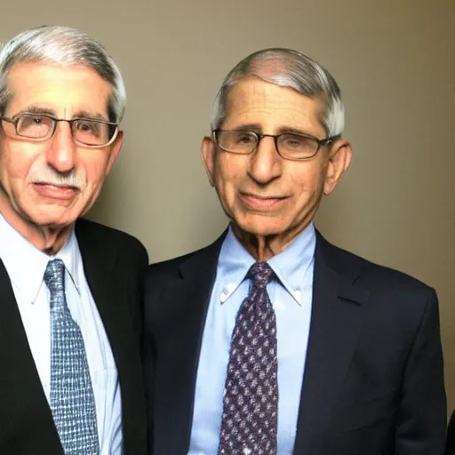 Image similar to a photo of George Floyd standing next to Dr. Anthony Fauci