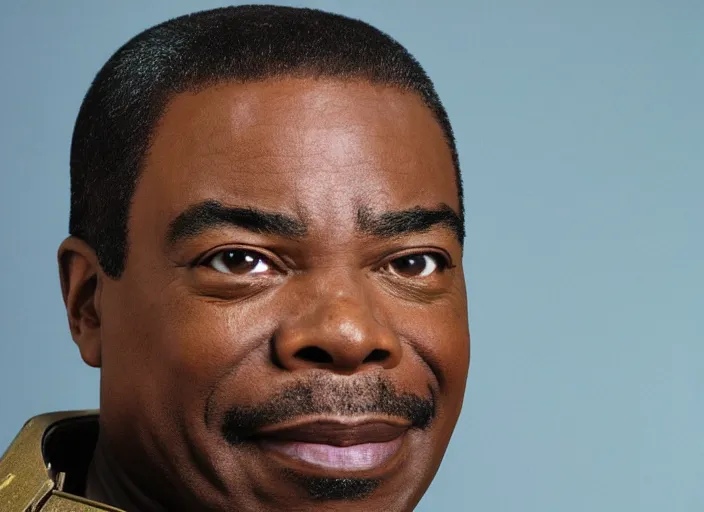 Prompt: hyper realistic ultra realistic photograph of LeVar Burton Lieutenant Commander geordi laforge, wide angle, highly detailed, 8k photograph