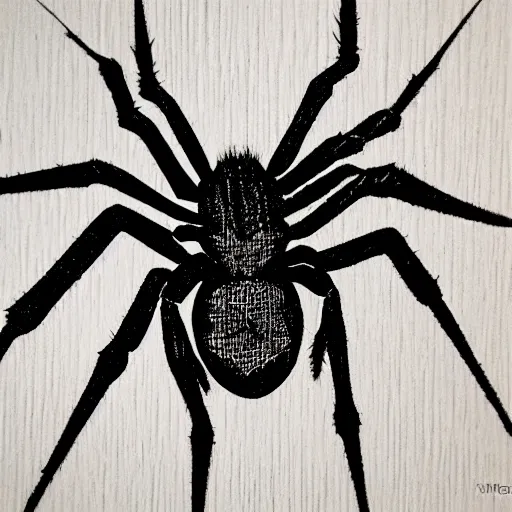 Image similar to spider, style of hydro74, woodblock