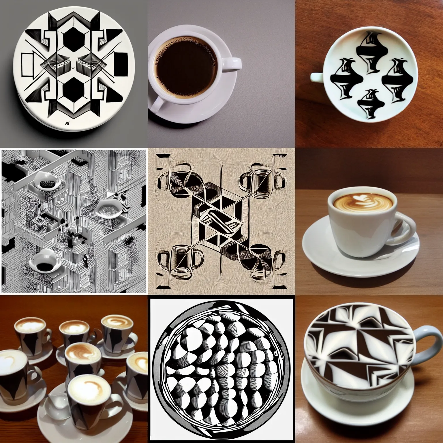 Premium AI Image  Barista makes latte art using latte pen in a beautiful  cup on a picturesque saucer