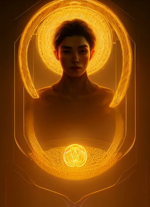 Image similar to portrait of kson, intricate, elegant, glowing lights, highly detailed, digital painting, artstation, concept art, smooth, sharp focus, illustration, art by wlop, mars ravelo and greg rutkowski