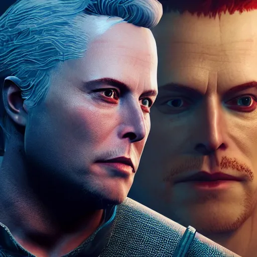 Prompt: Elon Musk in The Witcher 3, highly detailed, high quality, HD, 4k, 8k, Canon 300mm, professional photographer, 40mp, lifelike, top-rated, award winning, realistic, sharp, no blur, edited, corrected, trending