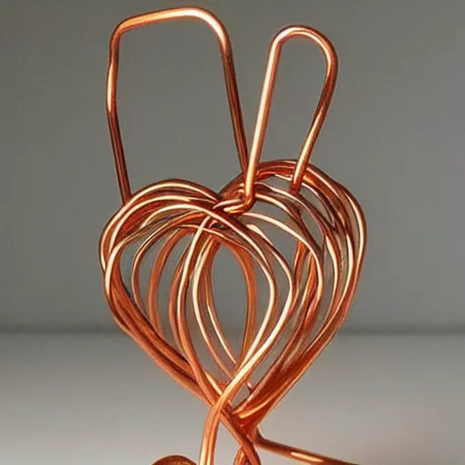 Image similar to a very beautiful tiny ( ( ( ( ( ( ( ( human heart ) ) ) ) ) ) ) )!!!!!!!!!!!!!!!!!!!!!!!!! organic sculpture made of copper wire and threaded pipes, very intricate, curved. studio lighting, high resolution, high quality, black background