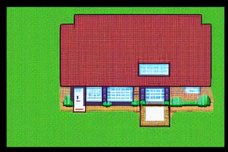 Image similar to a 2 5 pixel length by 2 5 pixel width image of a house