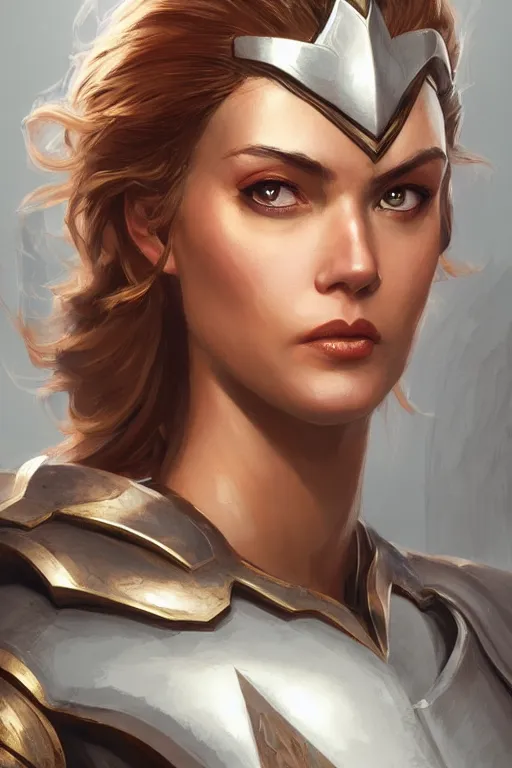 Image similar to amazon valkyrie athena, d & d, fantasy, portrait, highly detailed, headshot, digital painting, trending on artstation, concept art, sharp focus, illustration, art by artgerm and greg rutkowski and magali villeneuve