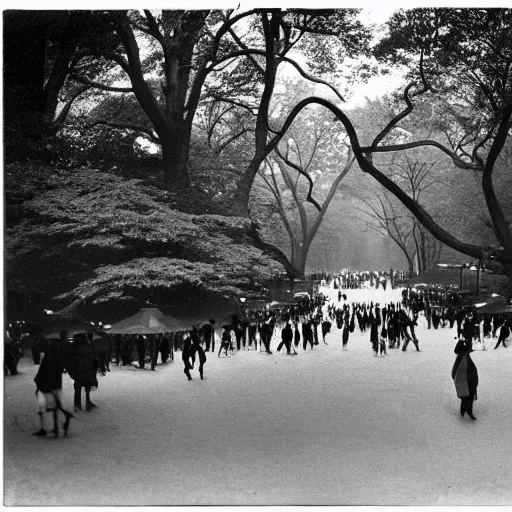 Prompt: black and white photo by stieglitz of central park in new york city, 1 9 3 3
