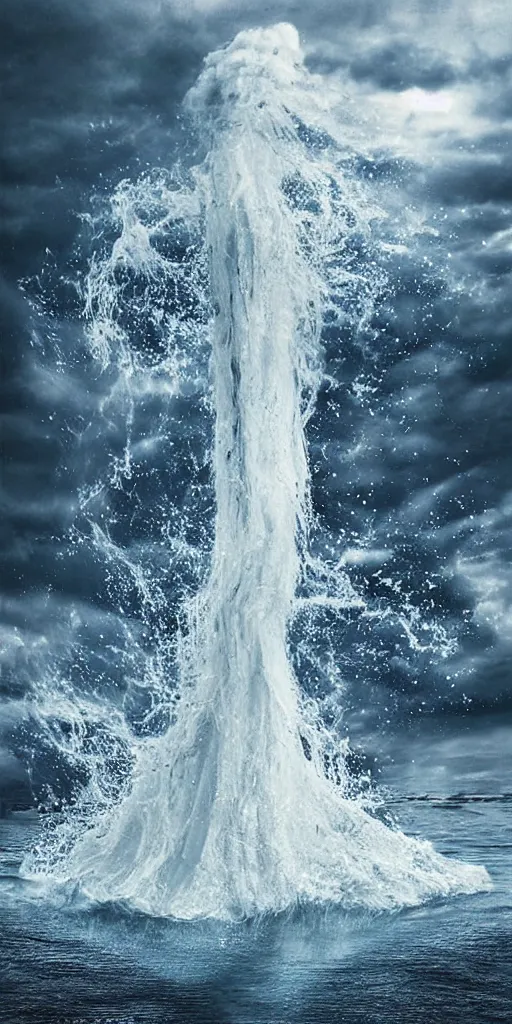 Image similar to water tornado, photorealistic, highly detailed, sharp focus