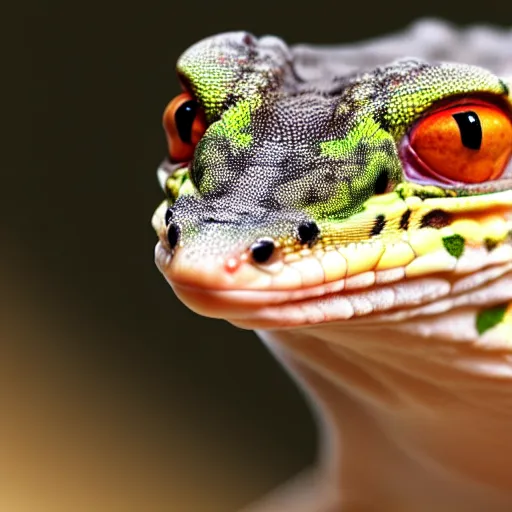 Prompt: angry gecko, realism, realistic