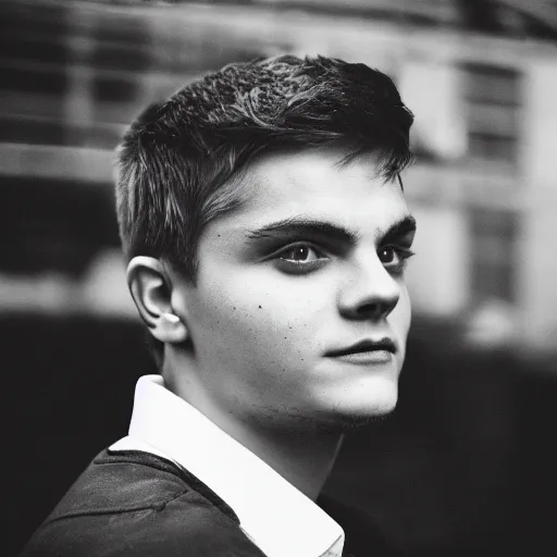 Prompt: portrait photograph of Martin Garrix, 135mm nikon f/2