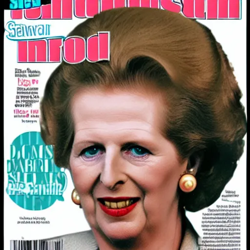 Image similar to margaret thatcher in rain on the cover of swimsuit illustrated