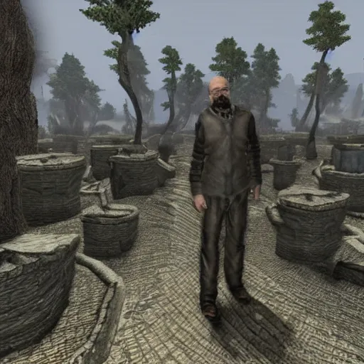 Prompt: walter white in morrowind