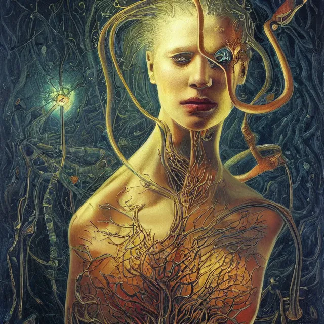 Prompt: a painting of mind control by johfra bosschart, dark fantasy art, high detail, trending on artstation