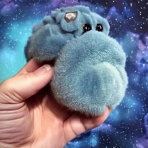 Prompt: realistic fluffy cute dreamy tardigrade