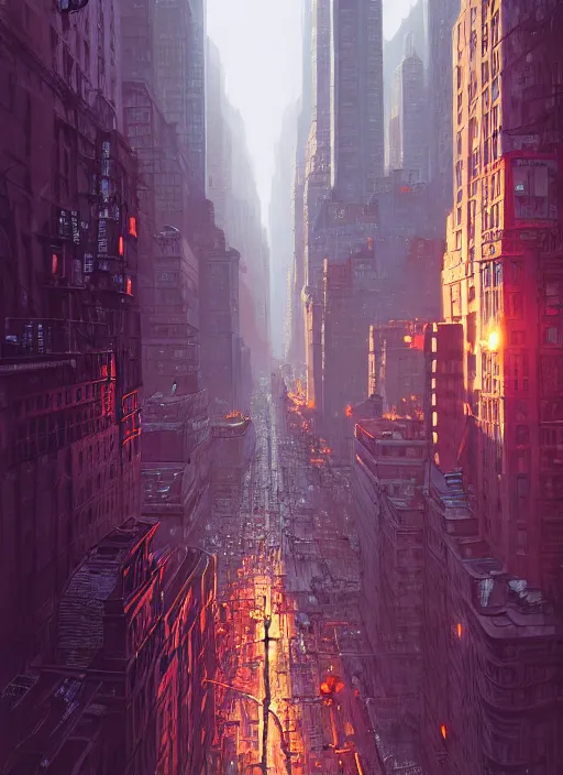 Image similar to highly detailed new york illustration in gta v, stephen bliss, unreal engine, fantasy art by greg rutkowski, loish, rhads, ferdinand knab, makoto shinkai and lois van baarle, ilya kuvshinov, rossdraws, tom bagshaw, global illumination, radiant light, detailed and intricate environment