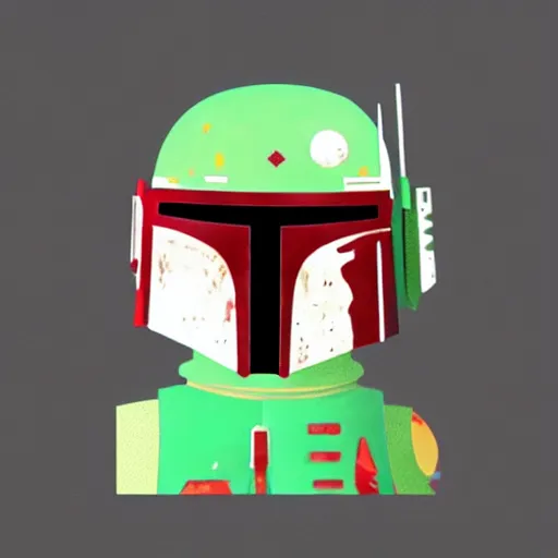 Image similar to boba fett nft, random artstyle