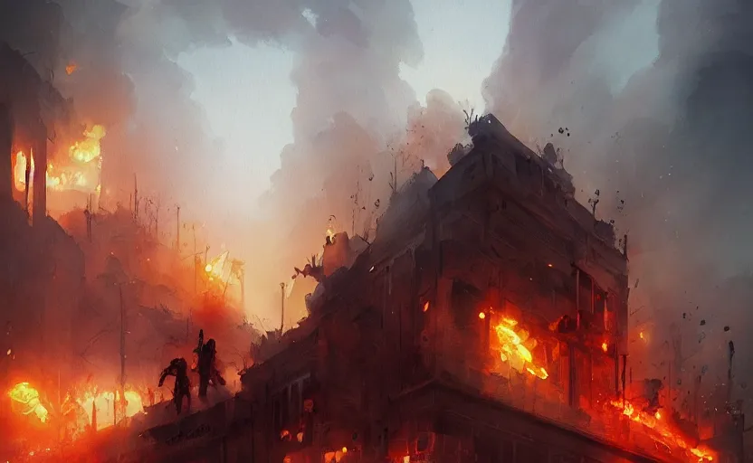 Image similar to a painting of fireblitz trending on artstation in the style of greg rutkowski, 3 d, watercolor