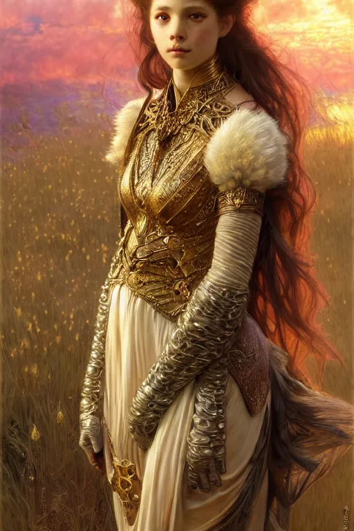 Image similar to highly detailed full shot portrait of a enchanted wolf in the form of a beautiful young princess. d & d, art by donato giancola and ruan jia and carl larsson and magali villeneuve. trending on artstation, intricate details, energetic composition, golden ratio, concept art, illustration, elegant art