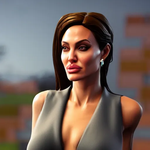 Image similar to a detailed portrait of angelina jolie in fortnite, unreal engine 5 rendered, incredibly highly detailed and realistic, 8 k, sharp focus, studio quality