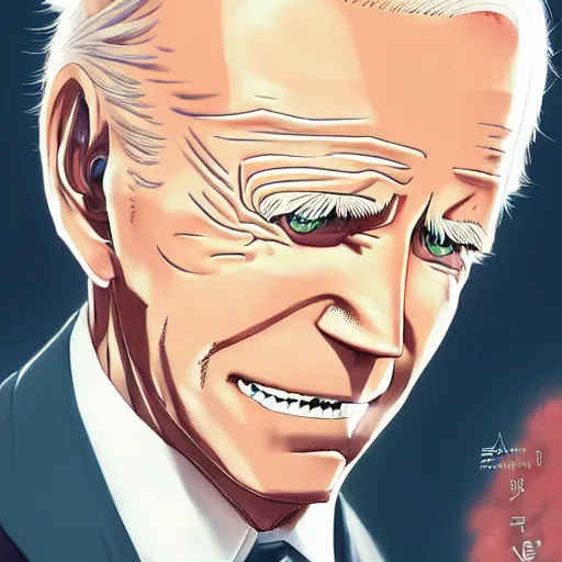 Prompt: anime portrait of Joe Biden as an anime boy by Stanley Artgerm Lau, WLOP, Rossdraws, James Jean, Andrei Riabovitchev, Marc Simonetti, and Sakimichan, trending on artstation