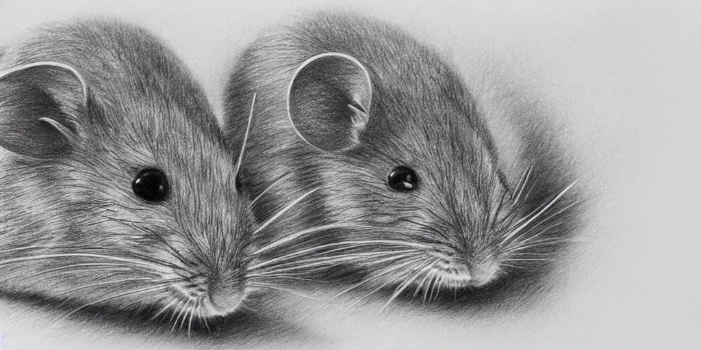 Image similar to a beautiful pencil drawing of exactly one!!! mouse; masterpiece; extremely highly detailed; ultra-realistic; trending on artstation