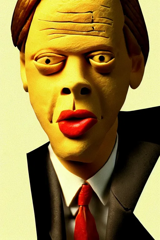 Prompt: film still of steve buscemi made out of bread in pulp fiction, 4 k