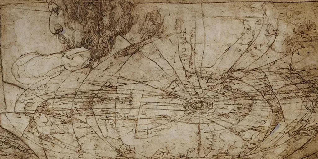 Image similar to davinci draws a very detailed treasure map