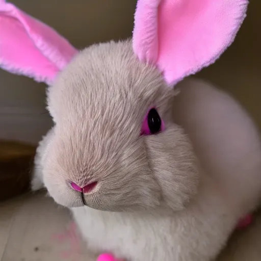 Image similar to an adorable pink bunny creature