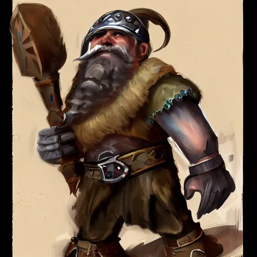 Image similar to high quality concept art of dwarf deathroller