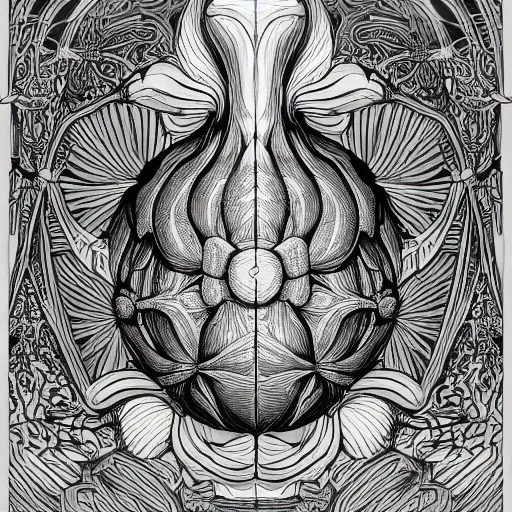 Prompt: the face of an incredibly beautiful, graceful, elegant, and well - endowed young woman dressed as a bulb of garlic, an ultrafine detailed illustration by james jean, intricate linework, bright colors, final fantasy, behance contest winner, vanitas, angular, altermodern, unreal engine 5 highly rendered, global illumination, radiant light, detailed and intricate environment