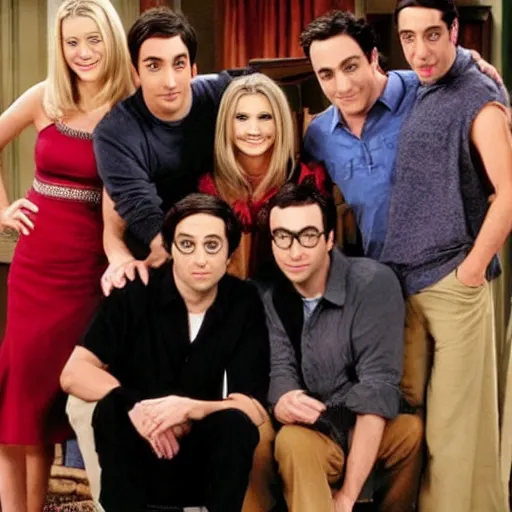 Image similar to actors from the big bang theory to the friends