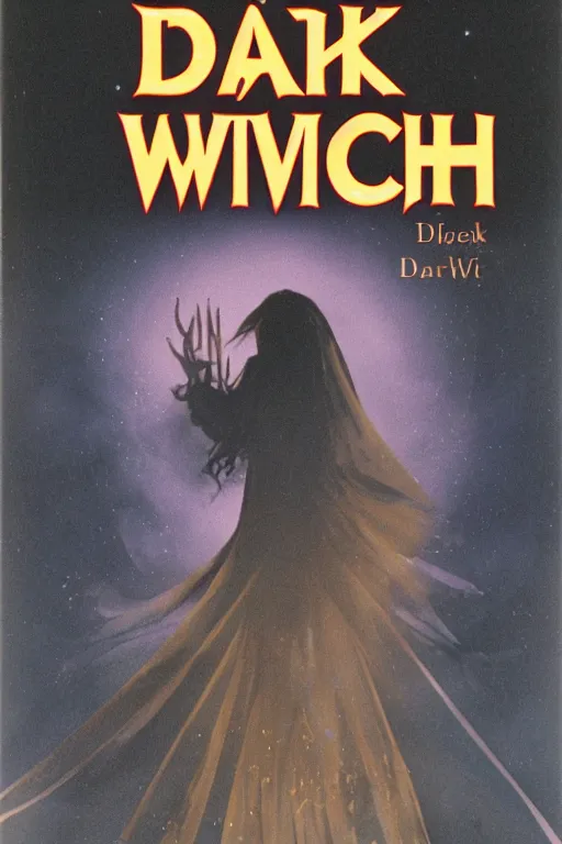 Image similar to book cover for dark witch, 1 9 8 0 s