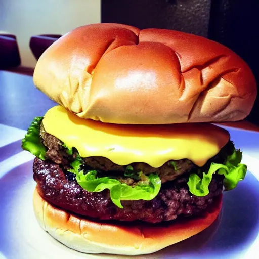 Prompt: photo of a tasty burger