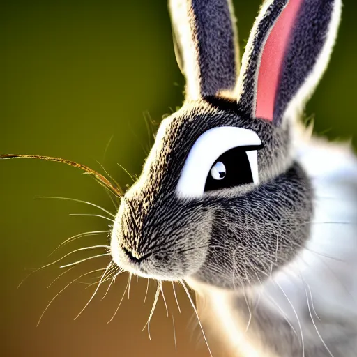 Image similar to Portrait of a bugs bunny, sigma 85mm Lens F/1.4, award winning photography