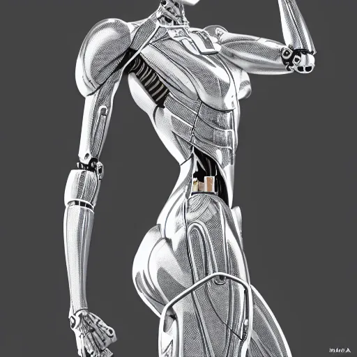 Prompt: robot man wires, hajime sorayama, trending on artstation,