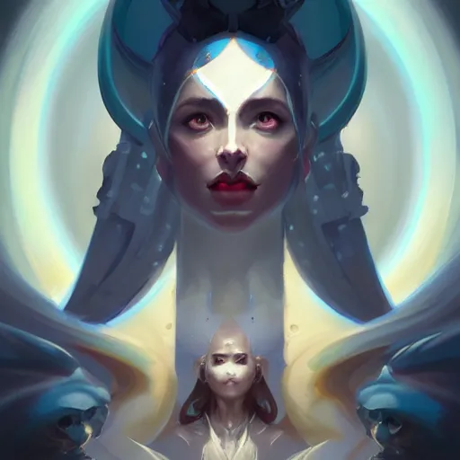 Image similar to a symmetrical portrait by pete mohrbacher and greg rutkowski and wlop and artgerm, digital art, unreal engine 5, trending on artstation, deviantart, pinterest, rule of thirds, 4 k uhd image