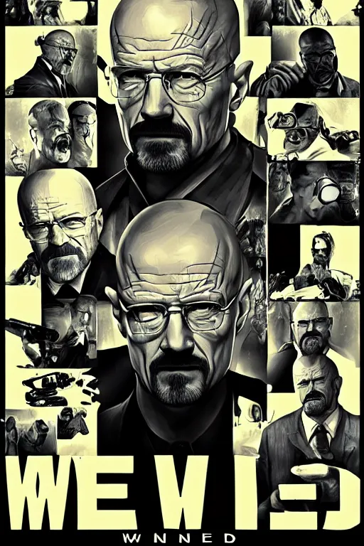 Prompt: Walter White in The Multiverse of Madness, movie poster, MCU, HD, artstation