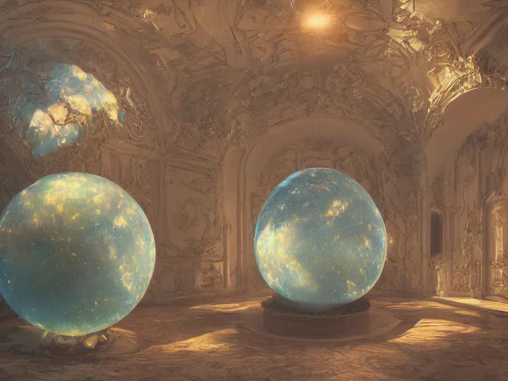 Image similar to 3 d render, sunlight study, the universe is a spheroid region 7 0 5 meters in diameter, art nouveau, by rachel ruysch and ( ( ( ( ( lisa frank ) ) ) ) ), 8 k, sharp focus, octane render