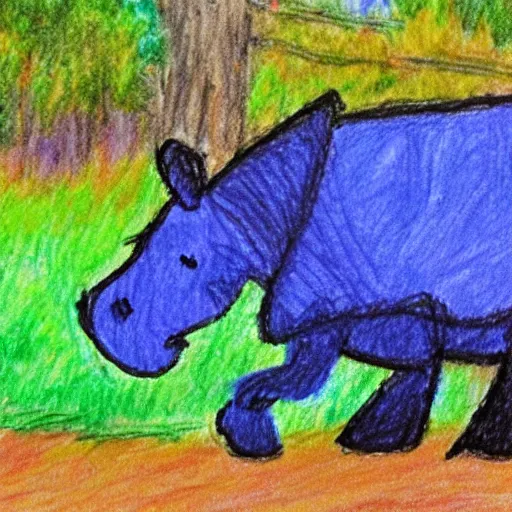 Image similar to child's crayon drawing of eeyore