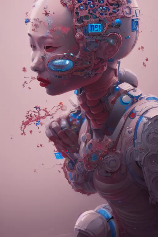 Image similar to hyperrealistic photography of a machine entering a female host in the style of Jin Kagetsu, James Jean and wlop, highly detailed, sharp focus, intricate concept art, digital painting, 4k, artstation