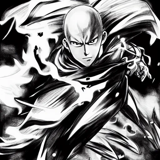 garou and cosmic garou (one-punch man) drawn by kanggereo_defansa