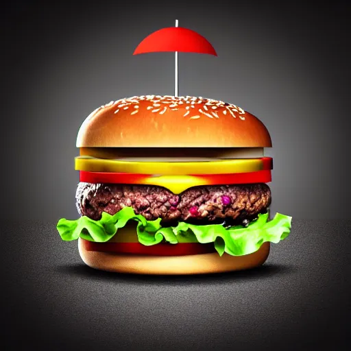 Prompt: Burger made of transparent glass, photorealistic, 4K, close-up