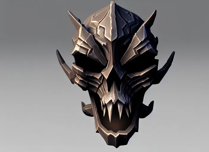 Image similar to cloaked wraith skull, stylized stl, 3 d render, activision blizzard style, hearthstone style, darksiders style