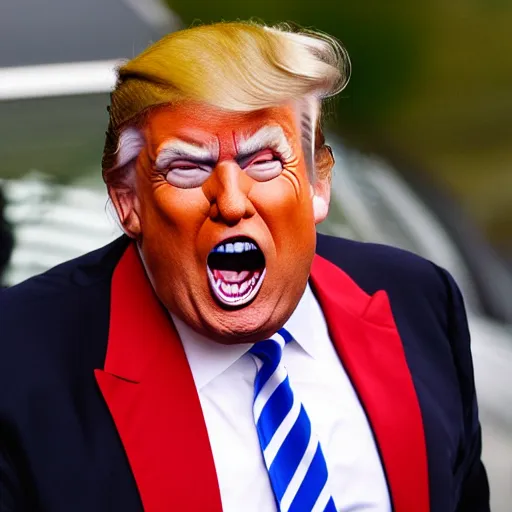 Image similar to donald trump in a clown suit